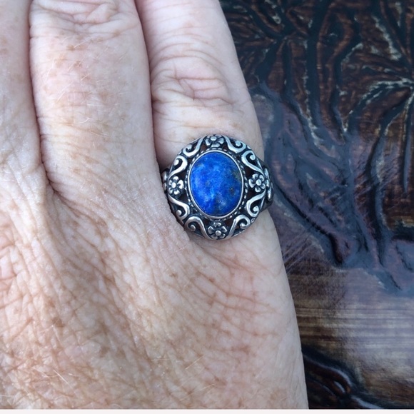 Relios Carolyn Pollack Lapis Silver Ring - Picture 3 of 6